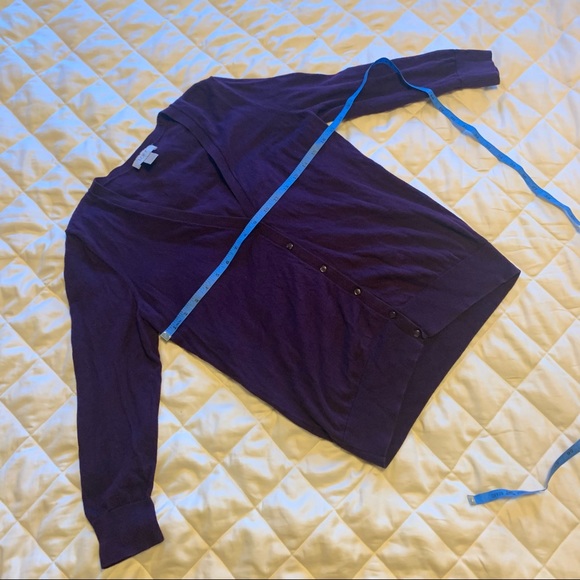 LOFT Eggplant Purple Cardigan - Picture 3 of 7